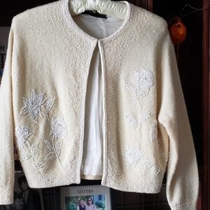 Vintage 50s beaded sweater
